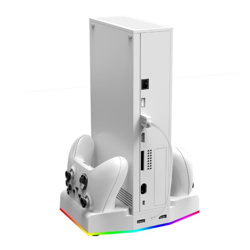 iPega XBS011S Multifunkční Nabíjecí RGB Stojan s Chlazením pro Xbox Series S + 2ks Baterií