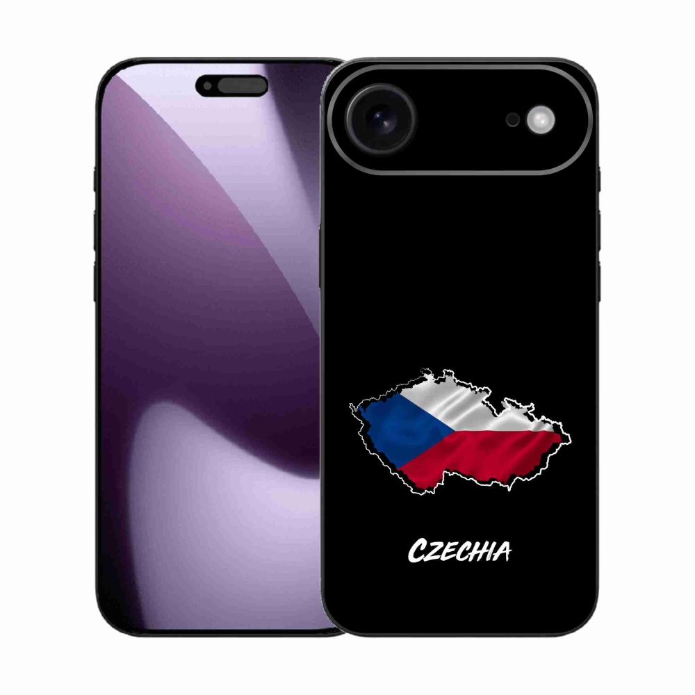 Gelový kryt mmCase na iPhone 17 Air - Czechia černé pozadí