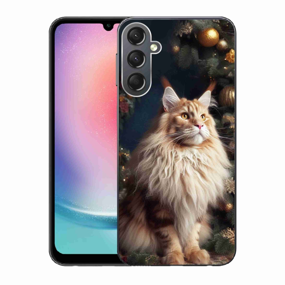 Gelový kryt mmCase na Samsung Galaxy A24 - kočka u stromku