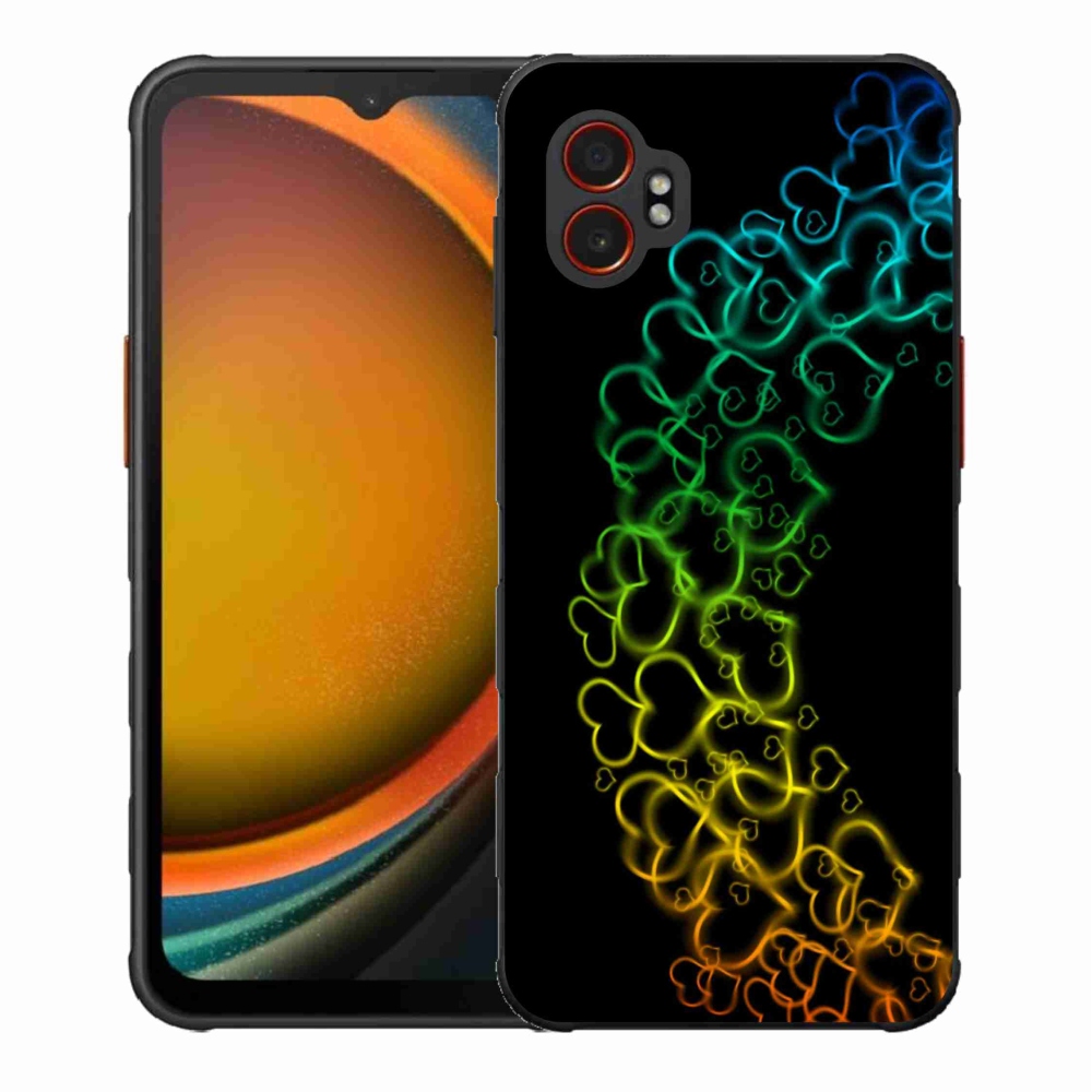 Gelový kryt mmCase na Samsung Galaxy Xcover 7 Pro - barevná srdíčka