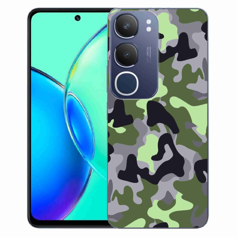 Gelový kryt mmCase na Vivo Y19s - maskáčový vzor 7