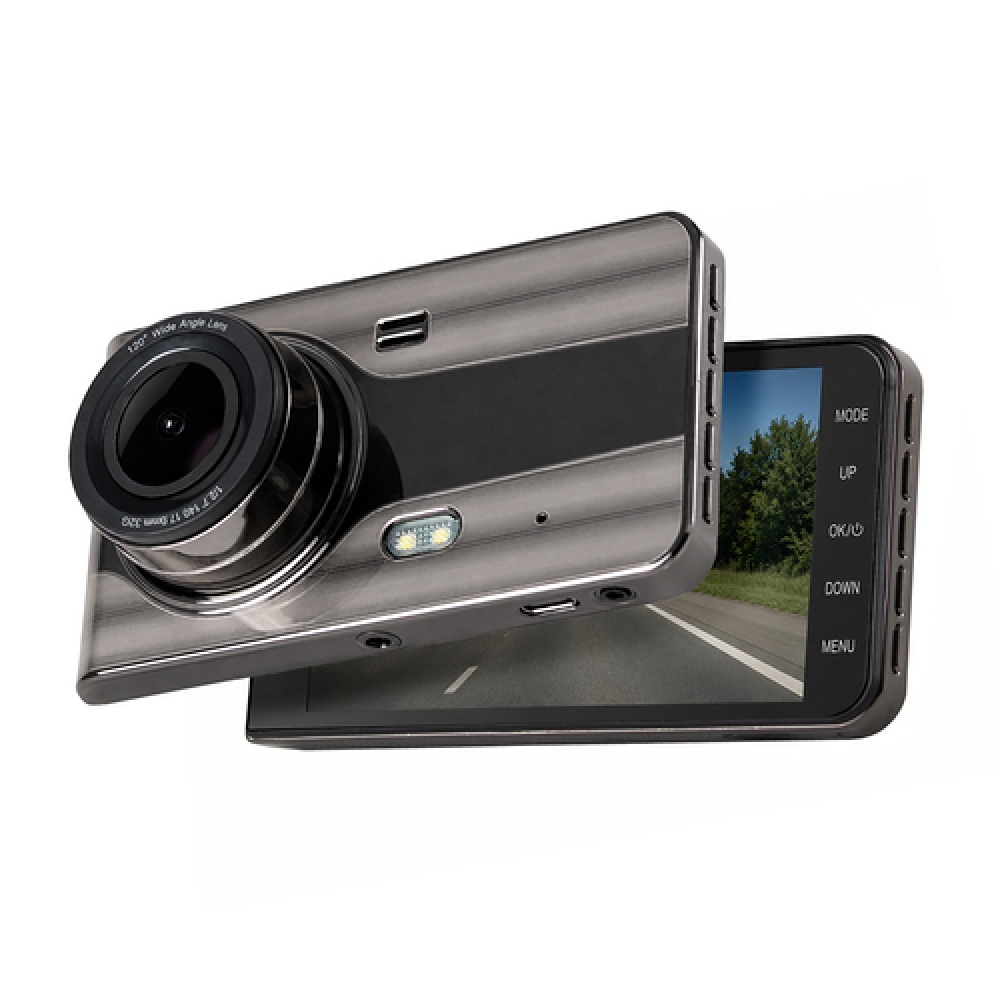 DVR979G Full HD autokamera s couvací kamerou, LCD displejem a G senzorem - béžová