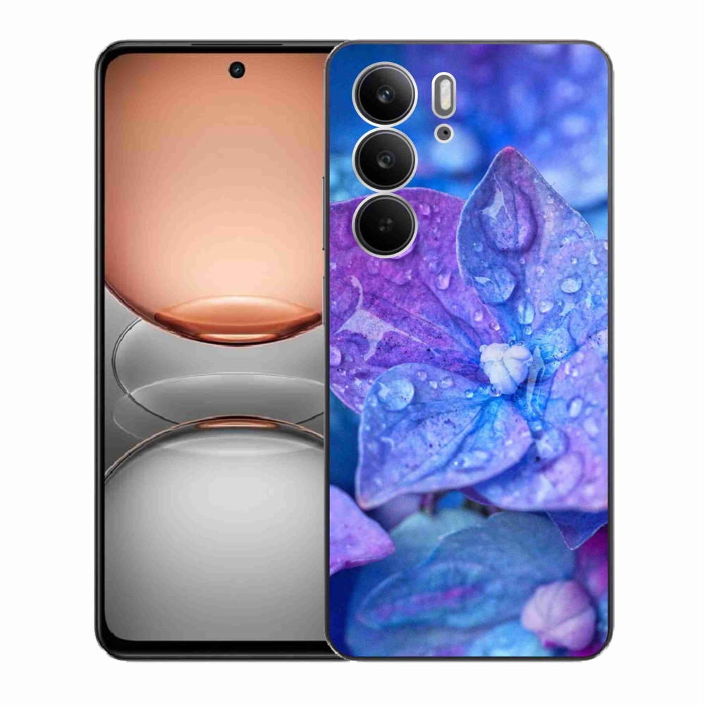 Gelový kryt mmCase na Realme C75 - fialový květ