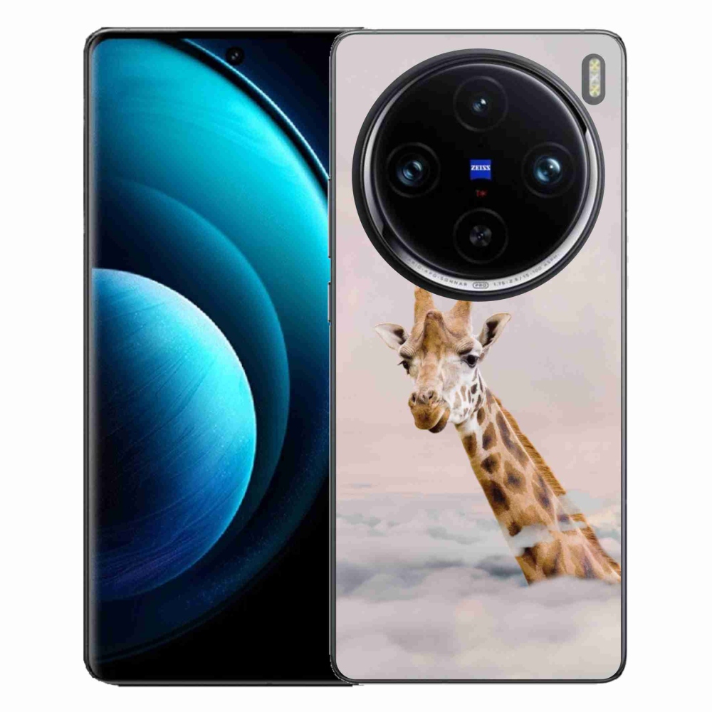 Gelový kryt mmCase na Vivo X100 Pro 5G - žirafa v oblacích