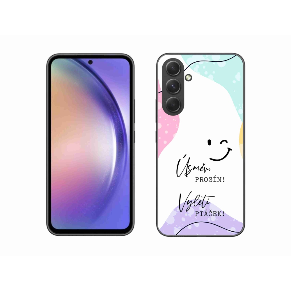Gelový kryt mmCase na Samsung Galaxy A54 5G - vtipný text 4 bílé pozadí
