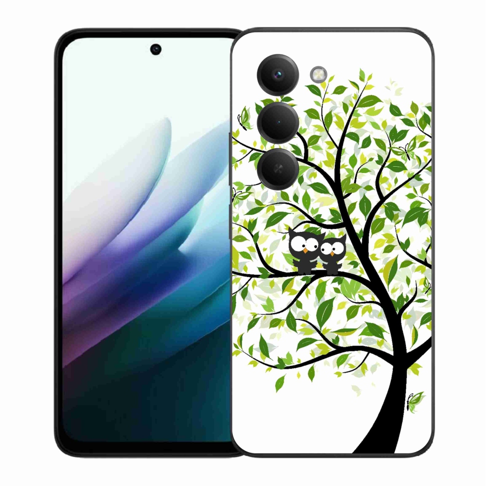 Gelový kryt mmCase na Xiaomi Redmi 15 4G/5G (171mm) - sovičky na stromě
