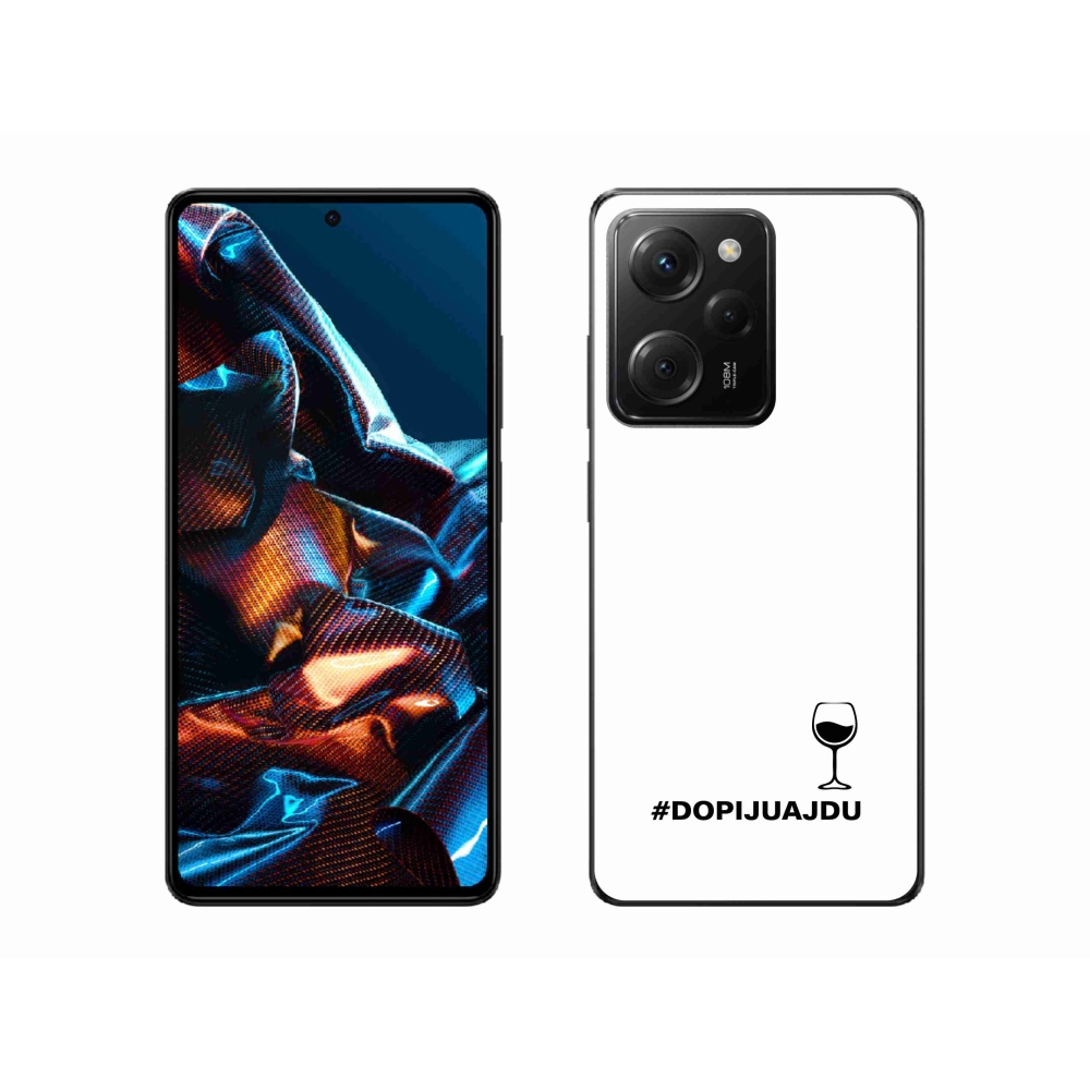 Gelový kryt mmCase na Xiaomi Poco X5 Pro 5G - vinný motiv bílé pozadí