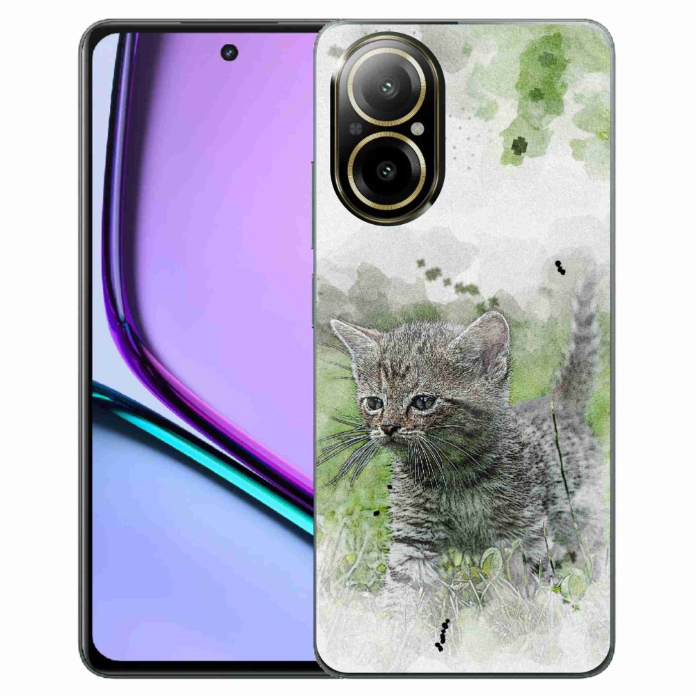 Gelový kryt mmCase na Realme C67 - roztomilé kotě 1