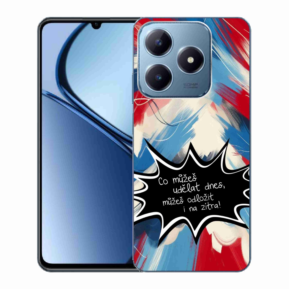 Gelový kryt mmCase na Realme C63 - vtipný text 9 černé pozadí