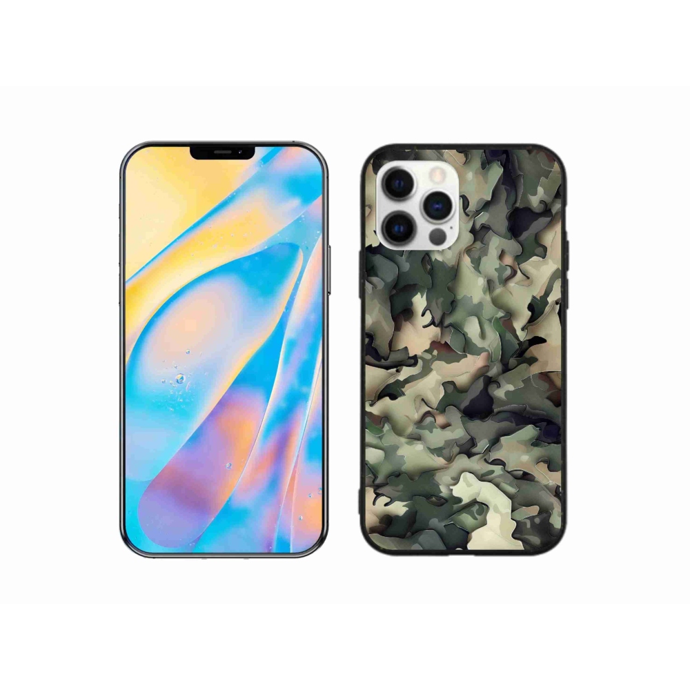 Gelový kryt mmCase na iPhone 12 Pro - maskáčový vzor 9