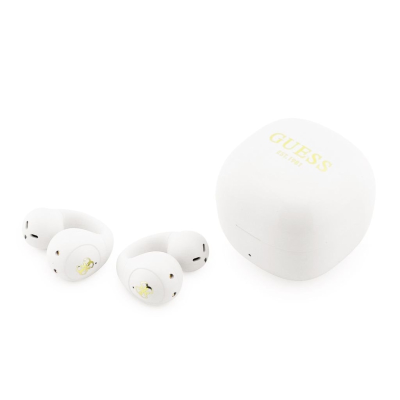 Guess Mini Classic Logo OWS Bezdrátová Sluchátka White