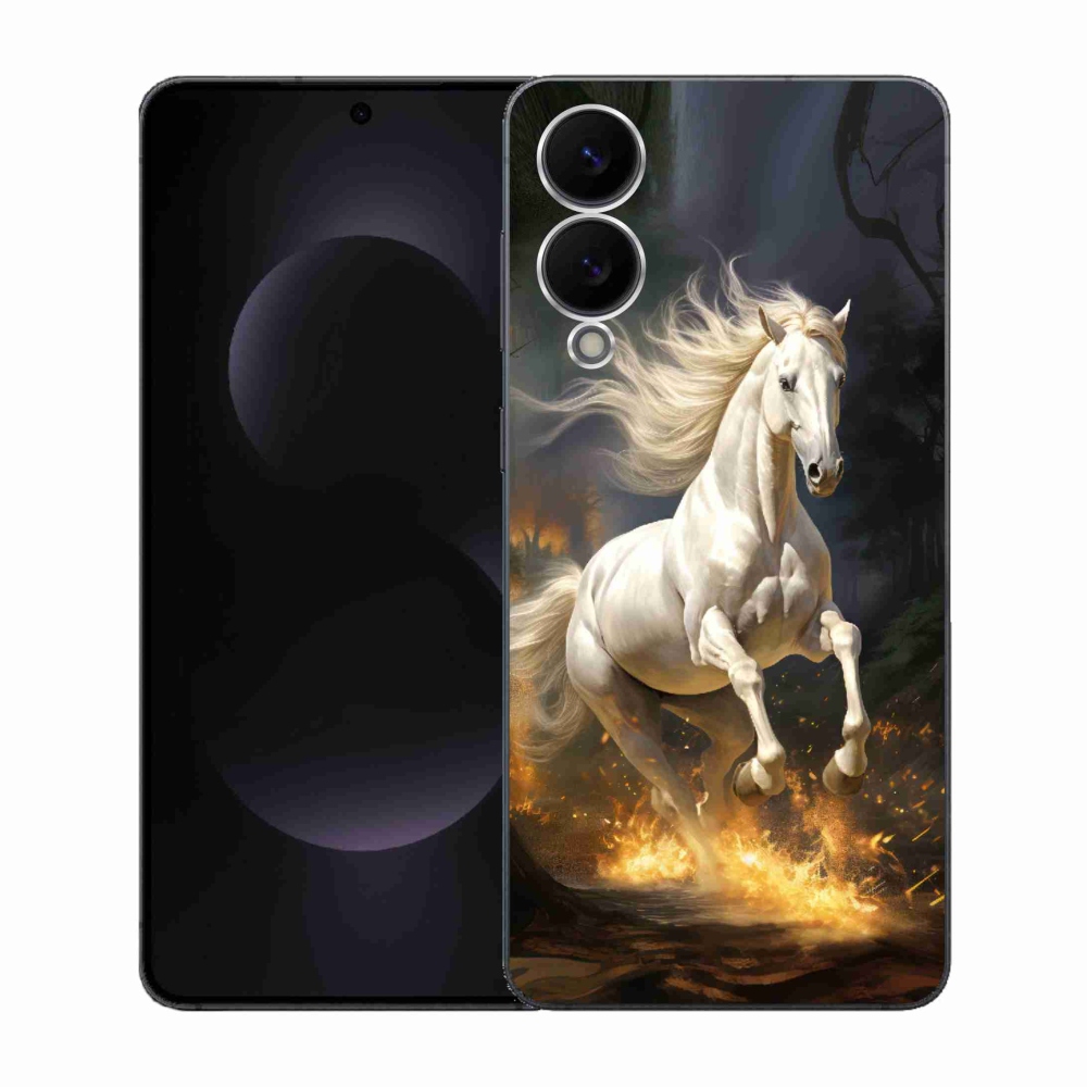 Gelový kryt mmCase na Samsung Galaxy S25 Edge - bílý kůň 2