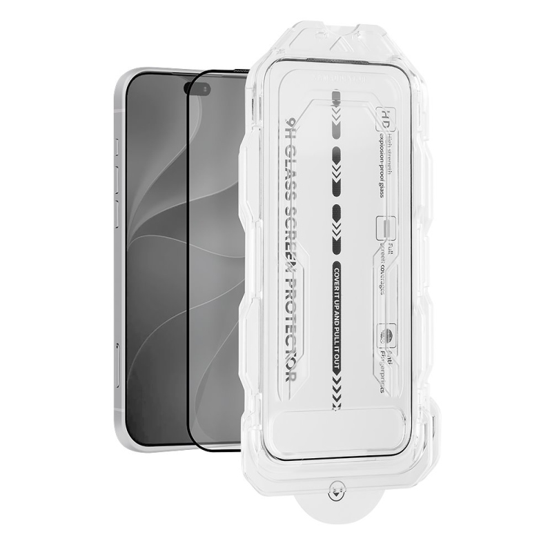 OBAL:ME 5D Tvrzené Sklo s Aplikátorem pro Apple iPhone 17 Pro Max/18 Pro Max Black