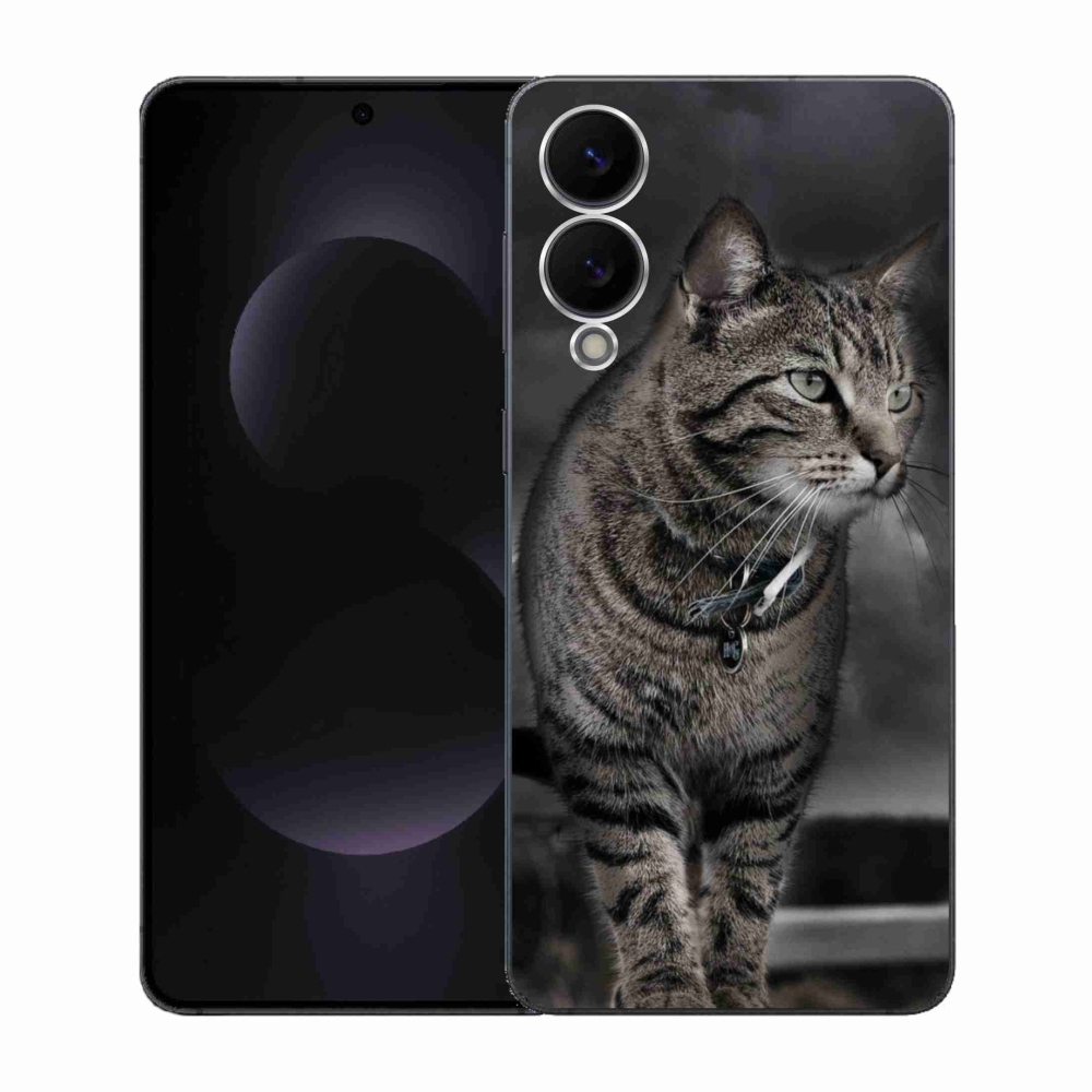 Gelový kryt mmCase na Samsung Galaxy S25 Edge - kočka