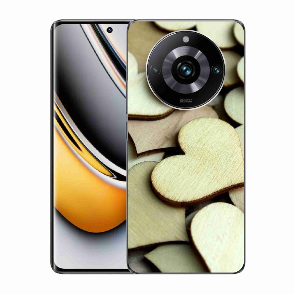 Gelový kryt mmCase na Realme 11 Pro/11 Pro+ - dřevěná srdíčka