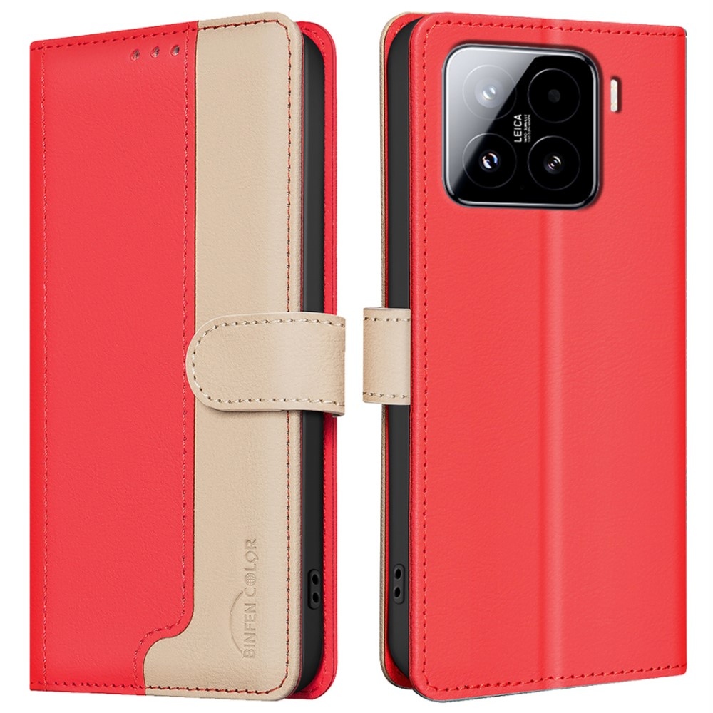 BNF DUO knížkové pouzdro na Xiaomi 15 Pro - červené