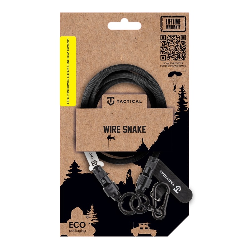 Tactical Wire Snake USB-C 1,2m Black