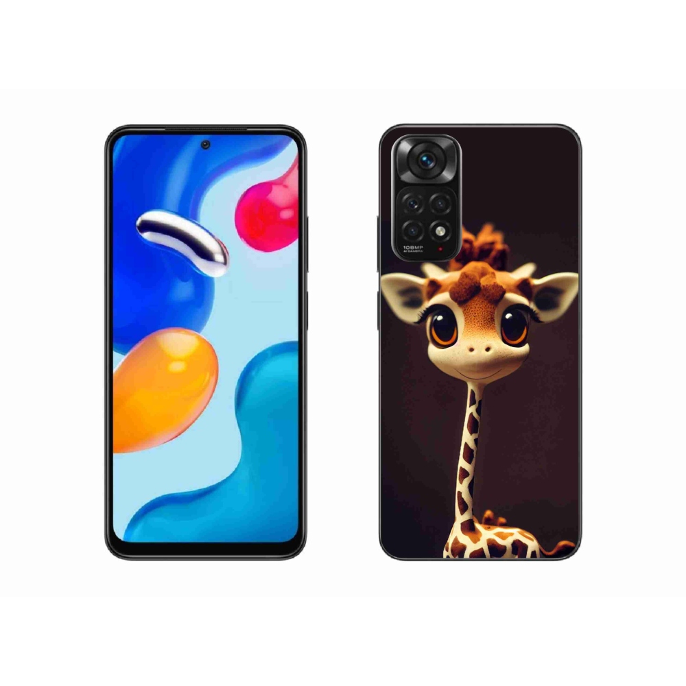 Gelový kryt mmCase na Xiaomi Redmi Note 11S 4G - malá žirafa