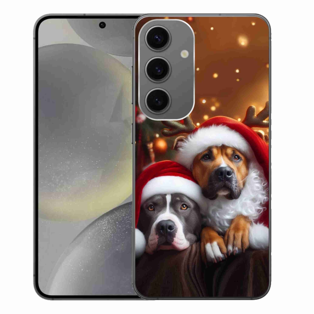 Gelový kryt mmCase na Samsung Galaxy S24+ - vánoční psi