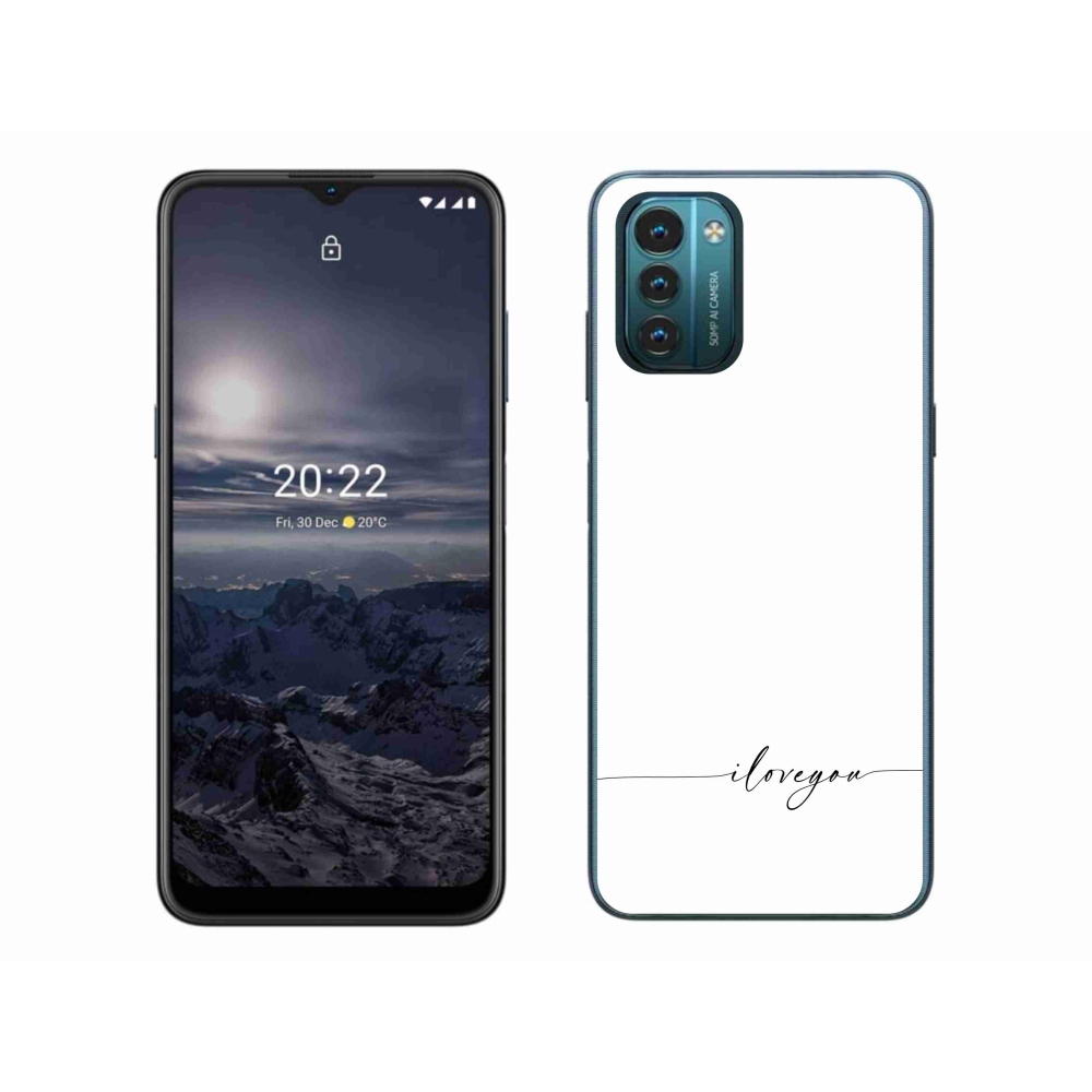 Gelový kryt mmCase na Nokia G11/G21 - I love you bílé pozadí