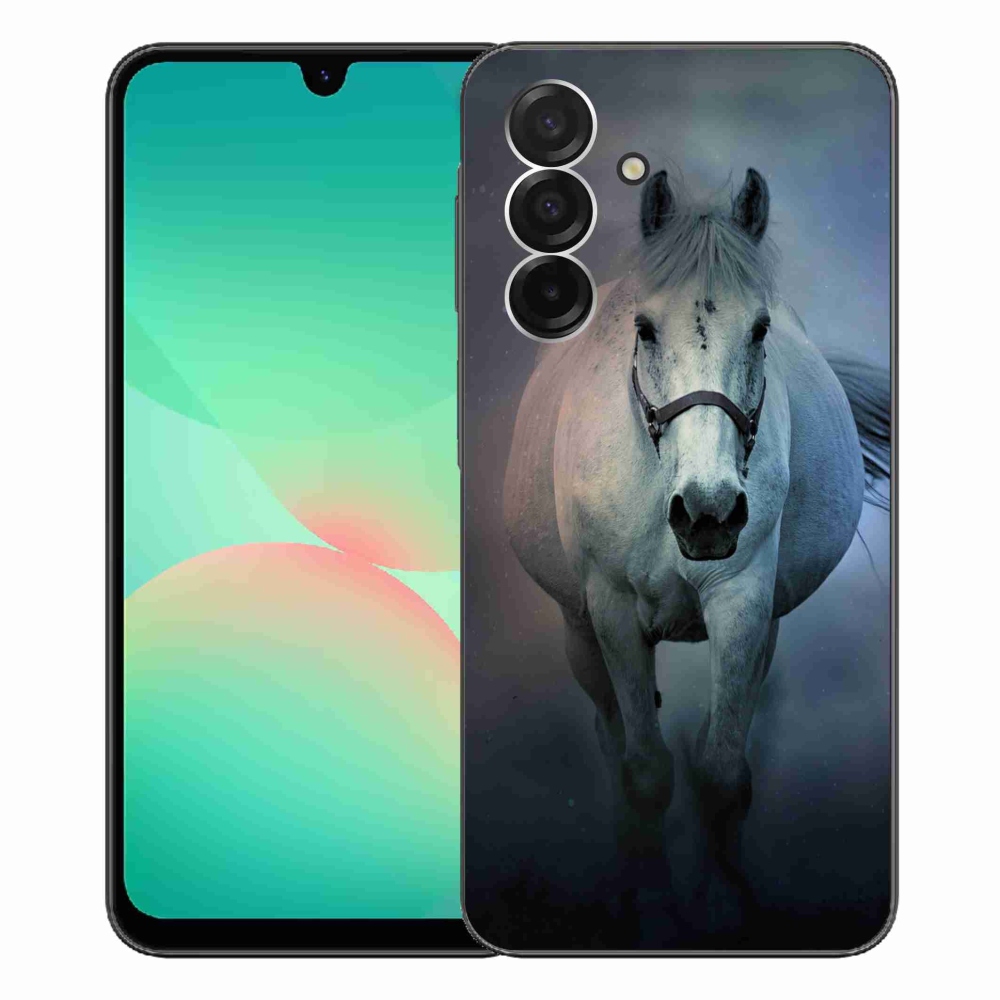 Gelový kryt mmCase na Samsung Galaxy A26 5G - běžící bílý kůň