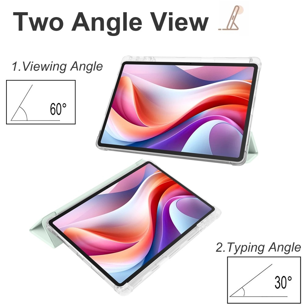 Case chytré zavírací pouzdro na Lenovo Tab M11/Tab K11 - světlezelené