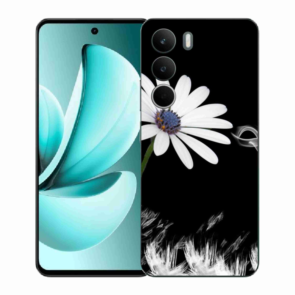 Gelový kryt mmCase na Realme C71 - bílá květina