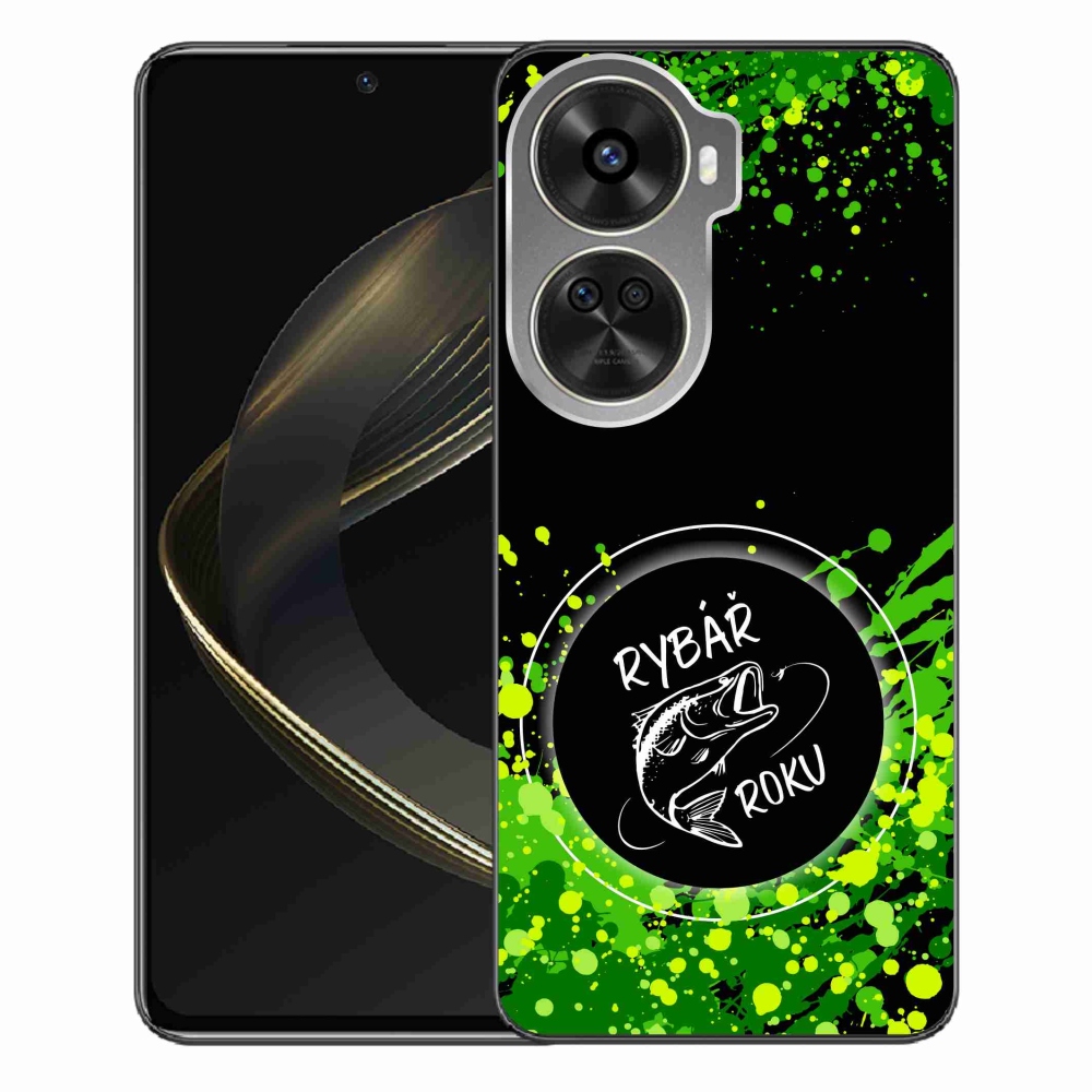 Gelový kryt mmCase na Huawei Nova 12 SE - rybář roku černé pozadí