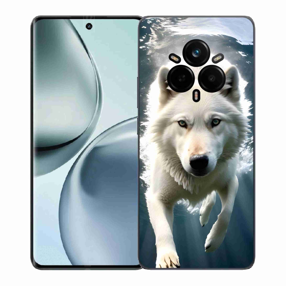 Gelový kryt mmCase na Realme 14 Pro+ 5G - bílý vlk