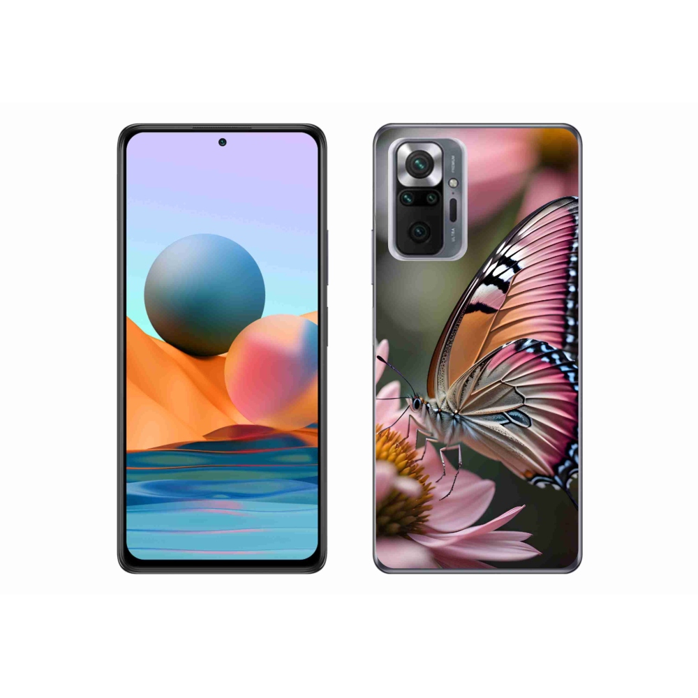 Gelový kryt mmCase na Xiaomi Redmi Note 10 Pro - barevný motýl