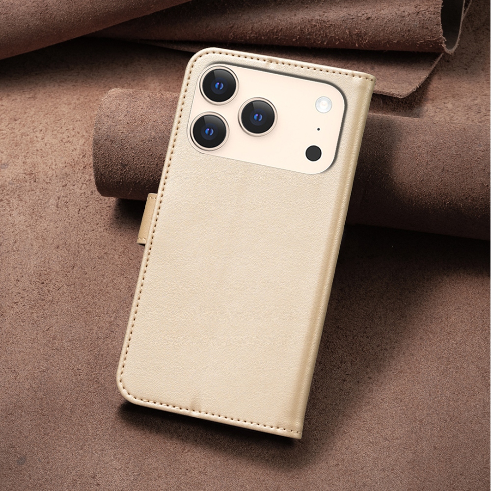 Clover knížkové pouzdro na iPhone 17 Pro Max - zlaté