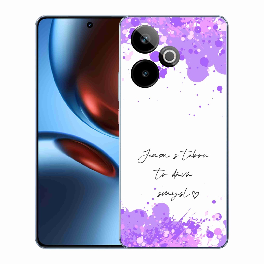 Gelový kryt mmCase na Realme GT 7 5G/GT 7T 5G - zamilovaný text bílé pozadí
