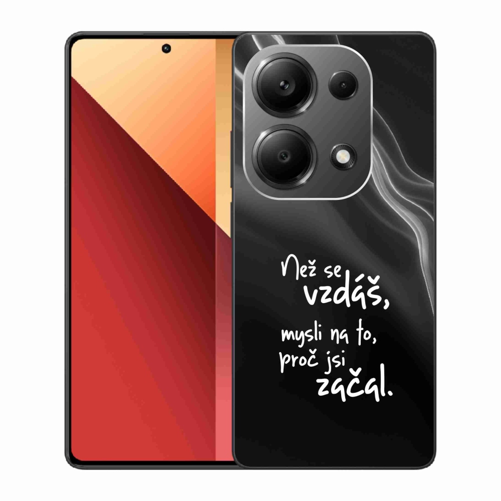Gelový kryt mmCase na Xiaomi Redmi Note 13 Pro 4G/Poco M6 Pro  - citát 2 černé pozadí