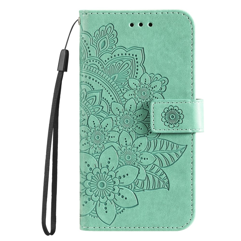 Mandala knížkové pouzdro na Xiaomi Redmi A3 - modrozelené
