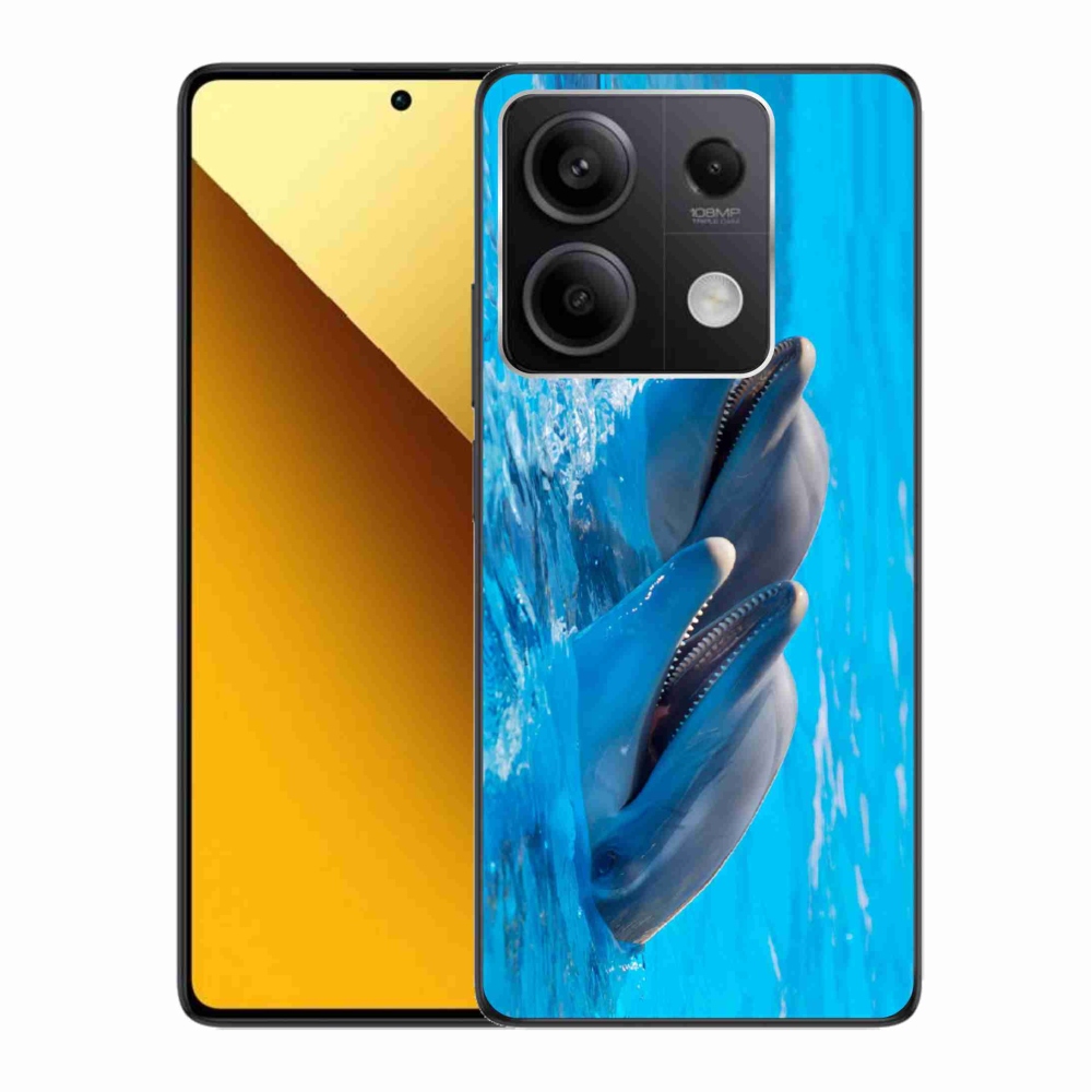 Gelový kryt mmCase na Xiaomi Redmi Note 13 5G - delfíni