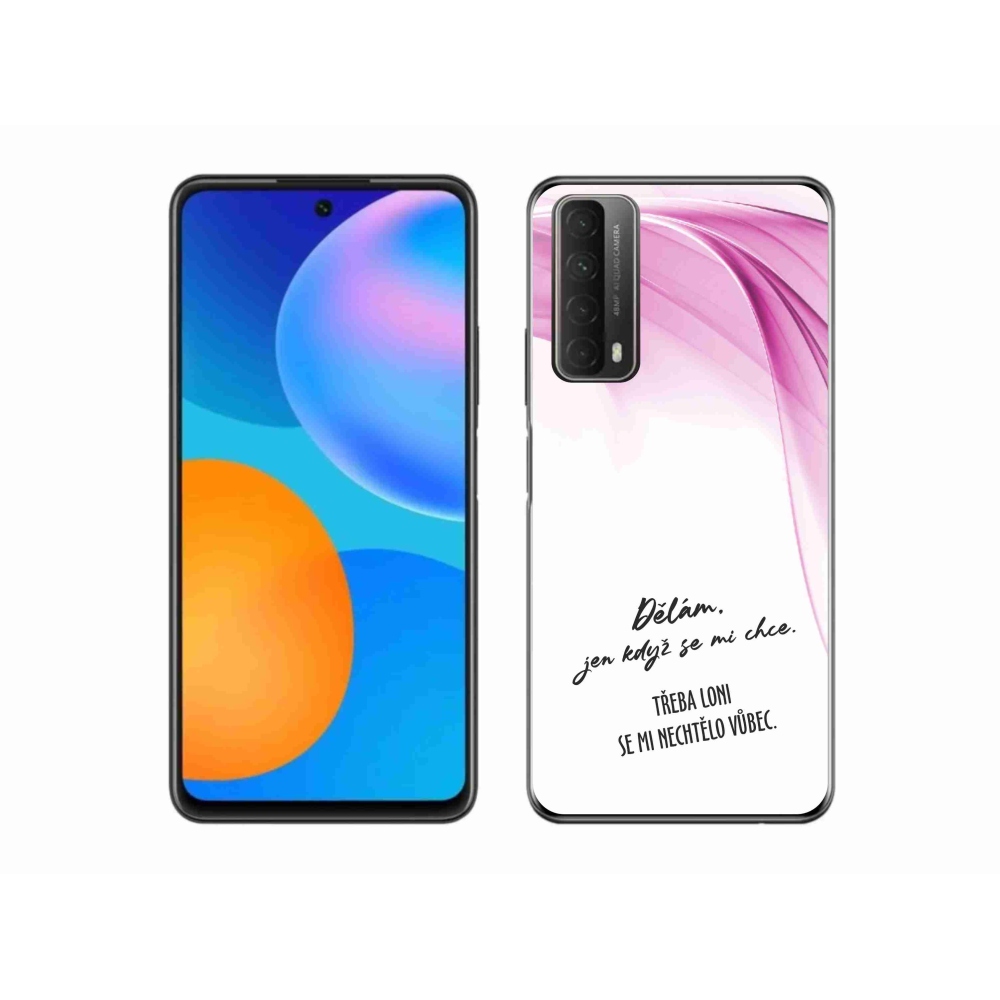 Gelový kryt mmCase na Huawei P Smart (2021) - vtipný text 12 bílé pozadí