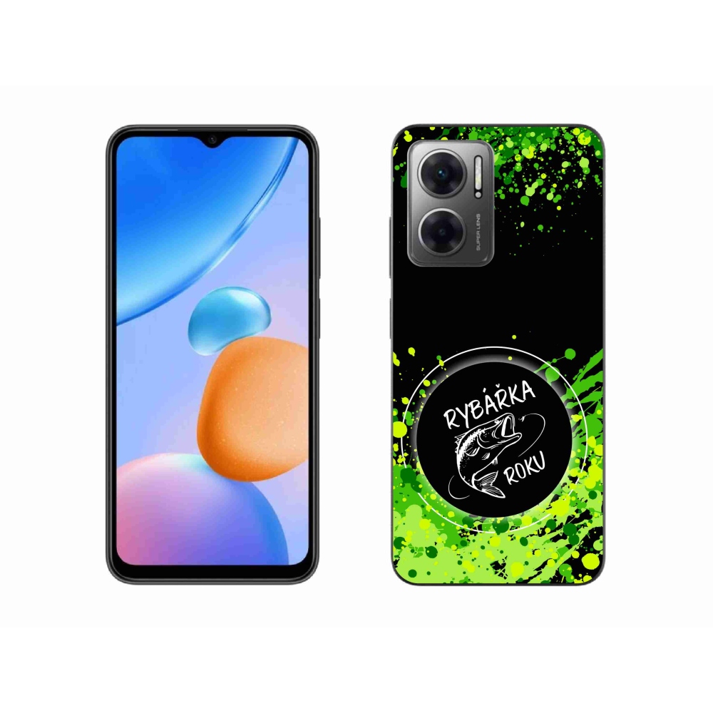 Gelový kryt mmCase na Xiaomi Redmi 10 5G - rybářka roku černé pozadí