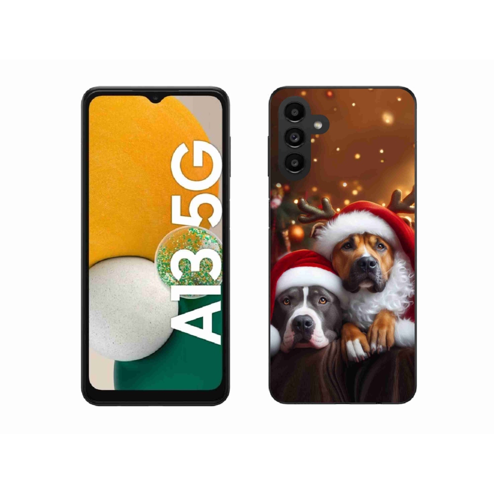 Gelový kryt mmCase na Samsung Galaxy A13 5G - vánoční psi