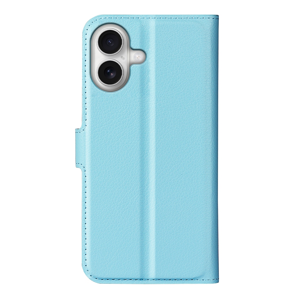 Litchi knížkové pouzdro na iPhone 17 - modré