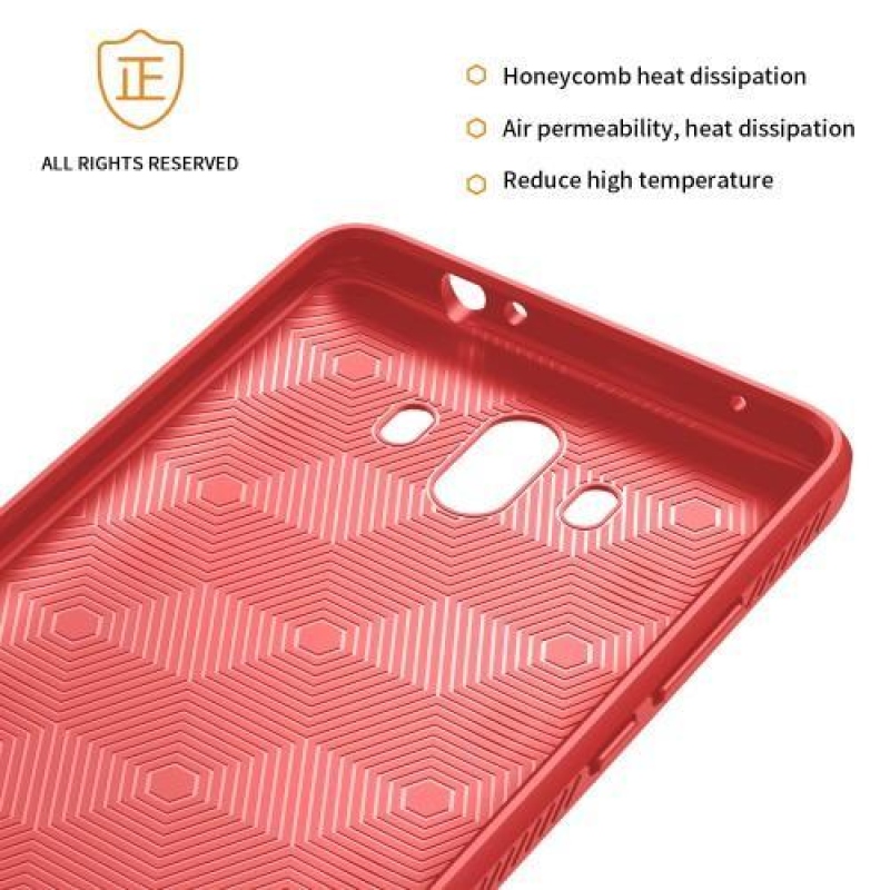 IVS odolný gelový obal s texturovanými zády na Huawei Mate 10 - červený