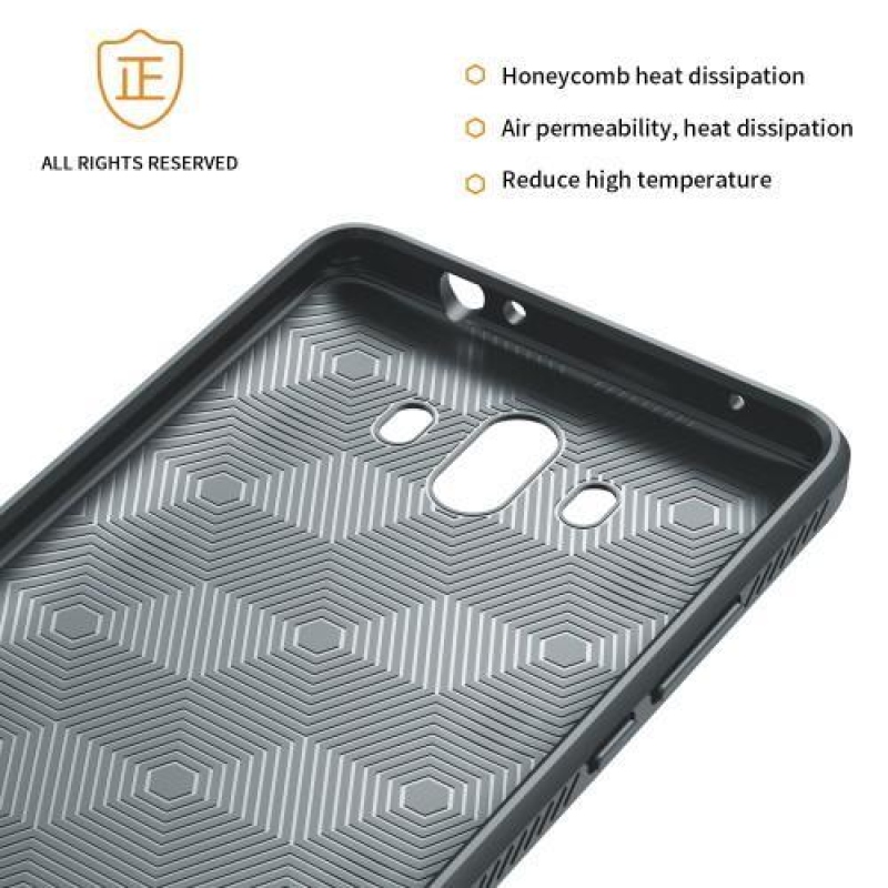 IVS odolný gelový obal s texturovanými zády na Huawei Mate 10 - šedý