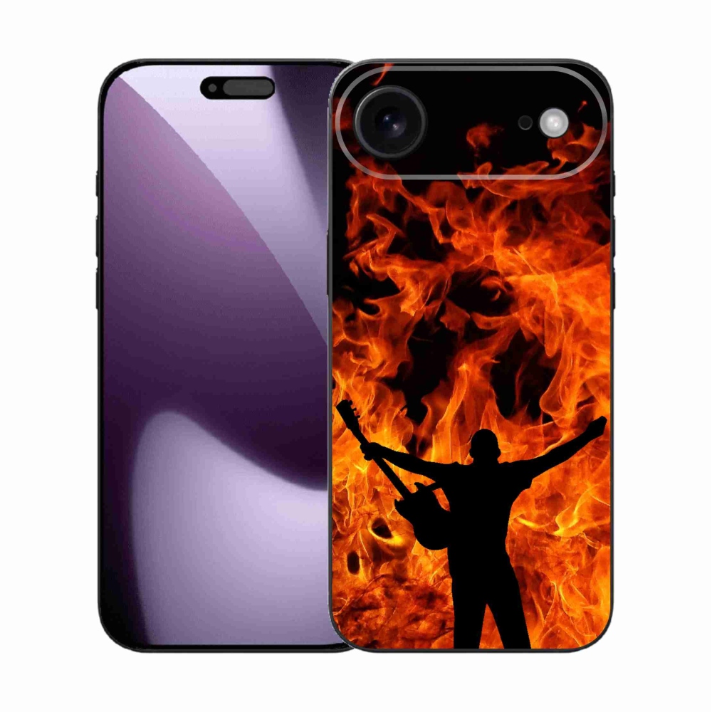 Gelový kryt mmCase na iPhone 17 Air - muzikant a oheň