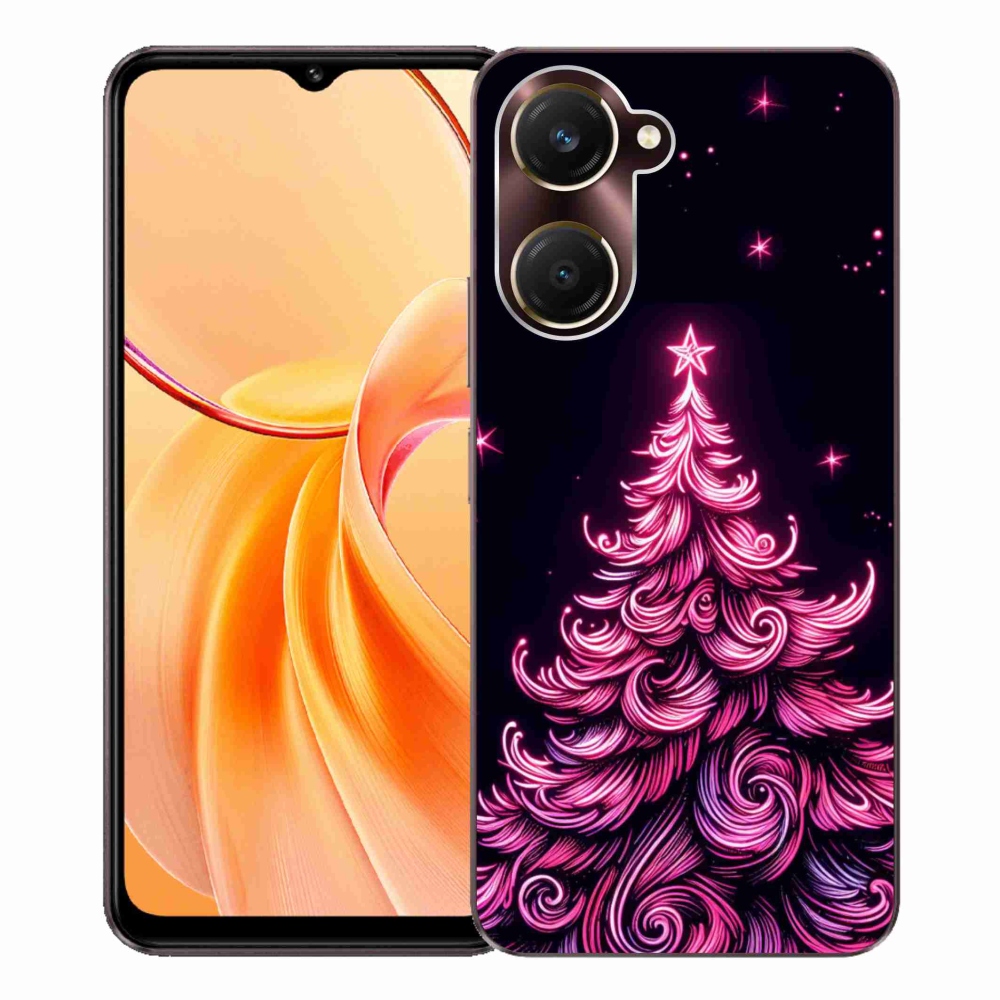 Gelový kryt mmCase na Vivo Y28s 5G - neonový vánoční stromek 2