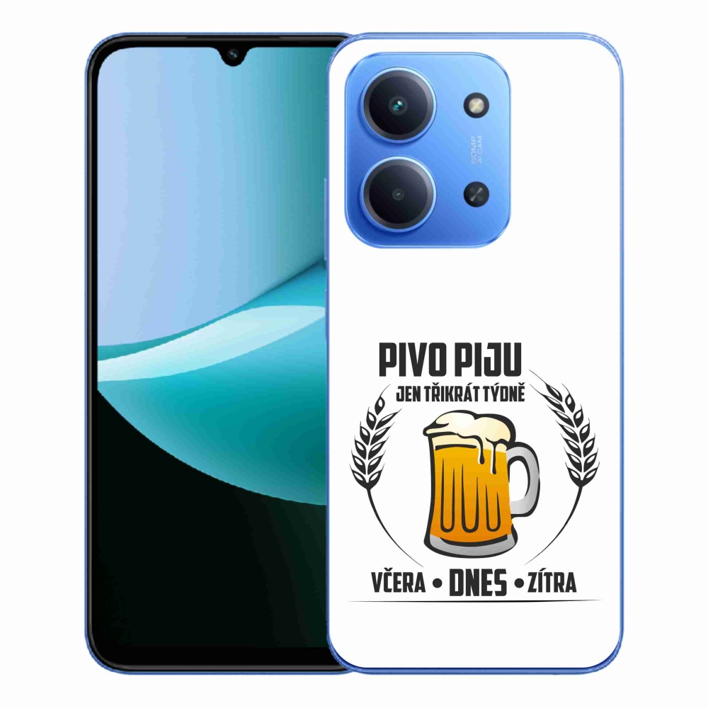 Gelový kryt mmCase na Xiaomi Redmi 15C 4G/5G (173mm) - pivní motiv bílé pozadí