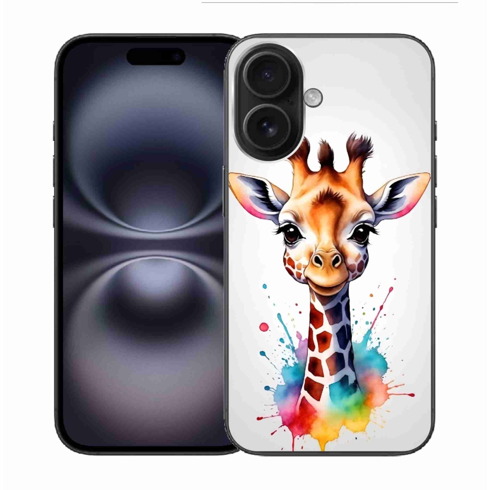 Gelový kryt mmCase na iPhone 16 - žirafa 1