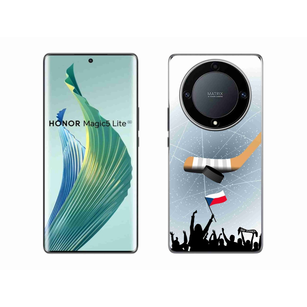Gelový kryt mmCase na Honor Magic 5 Lite 5G - fanoušci hokeje