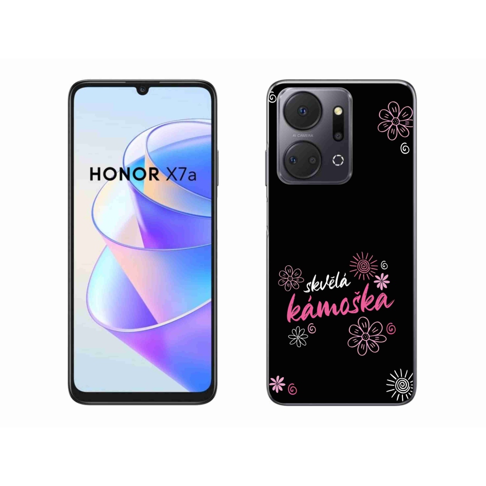 Gelový kryt mmCase na Honor X7a - skvělá kámoška černé pozadí