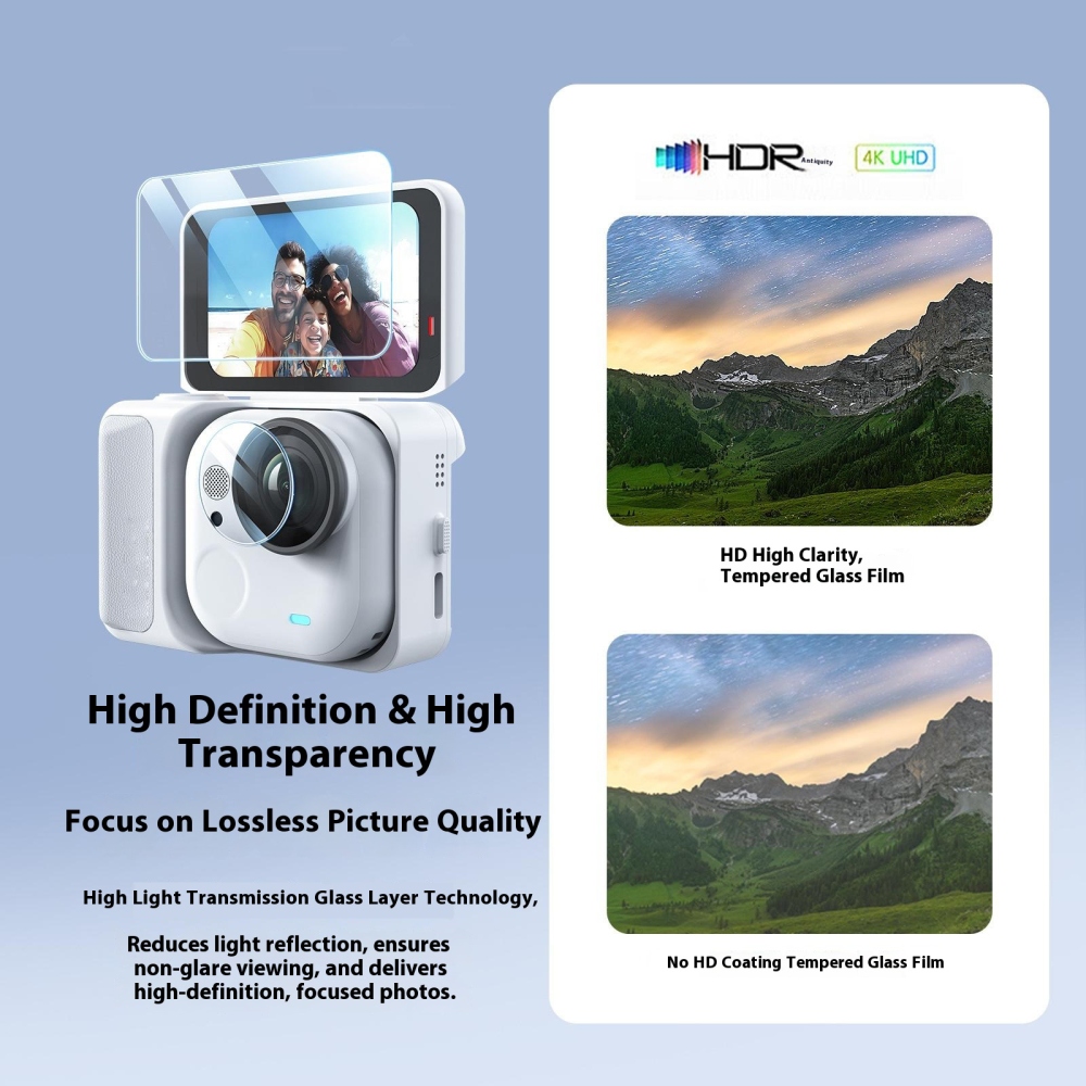 AMAGISN 9H tvrzené sklo na displej a objektiv pro Insta360 GO Ultra