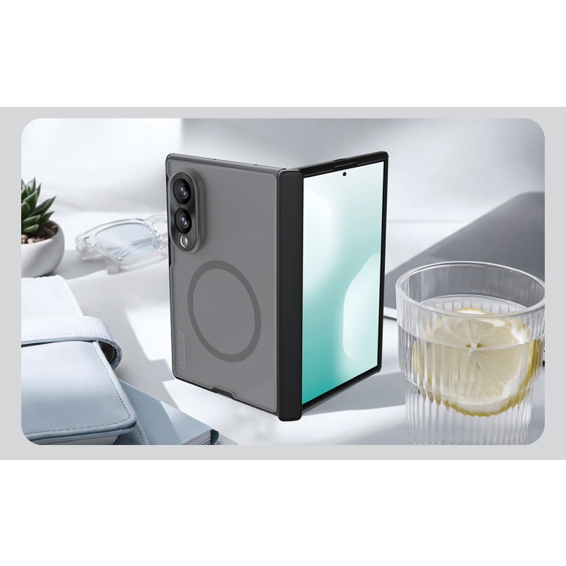 Nillkin Super Frosted FOLD Magnetic Zadní Kryt pro Samsung Galaxy Z Fold 8 Transparent Black
