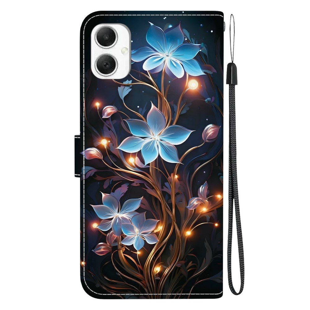 Versatile knížkové pouzdro na Samsung Galaxy A06 4G - modré květy